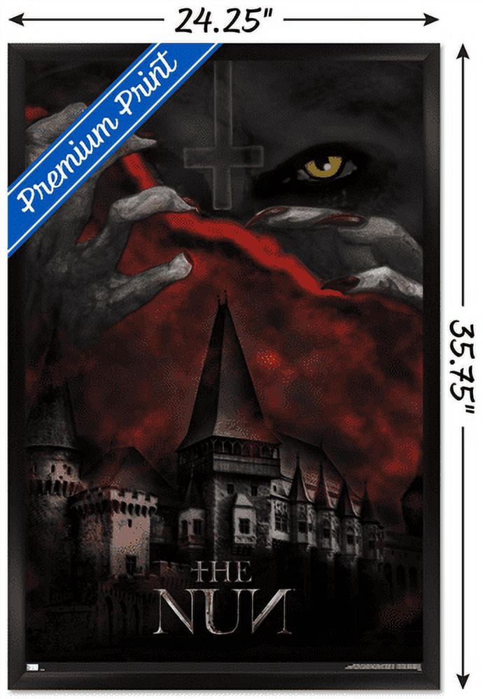 The Nun - Castle Wall Poster, 22.375" x 34", Framed