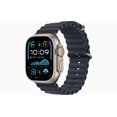 thumbnail image 1 of Restored Apple Watch Ultra 2 (GPS + Cellular) 49mm Natural Titanium Case with Navy Ocean Band - Refurbished (Good), 1 of 3