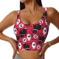 thumbnail image 2 of Lsque Cute Dog Printed Women'S Sports Bra, Compression, Moisture Wicking, High-Impact Sports Bra For Women,Supportive sports bra-Medium, 2 of 9