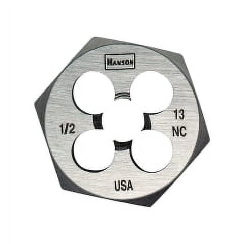 2PC Irwin Irwin - 9444 - Hanson High Carbon Steel SAE Hexagon Die 1/2 in.-13NC 1/pc.