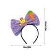 thumbnail image 3 of Deeceymbur Easter Headband with Glitter Bow Bunny Ears for Party Dress Up, 3 of 6