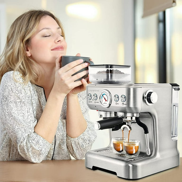 Espresso Machine With Grinder Professional Espresso Maker With Milk Frother  Steam Wand Barista Espresso Coffee Machine With 92 oz Removable Water Tank  for Cappuccinos or Lattes Gift fo 