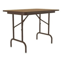 Correll CF 24" x 36" Metal Keyboard-Height Folding Table in Medium Oak
