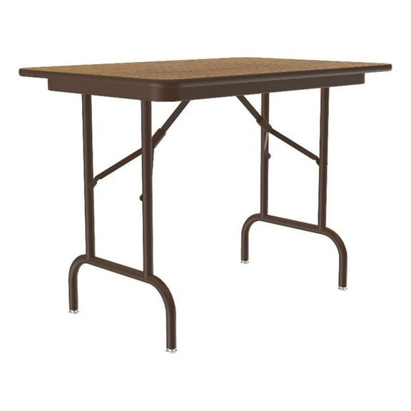 Correll CF 24" x 36" Metal Keyboard-Height Folding Table in Medium Oak