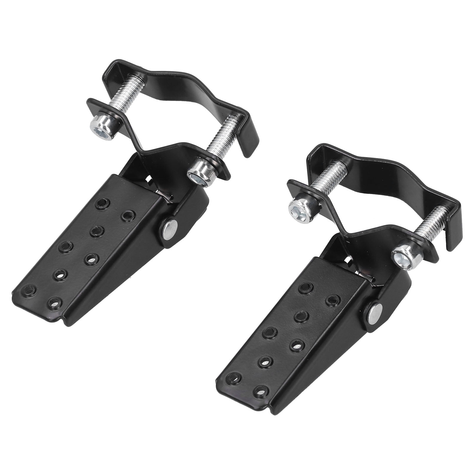 Motorcycle Footpegs Black Universal Steel Foldable Foot Pegs with Mounting Screws Foot Pedal for Retro Motorcycle ATV BMX Bikes Electric Bicycles Scooters 