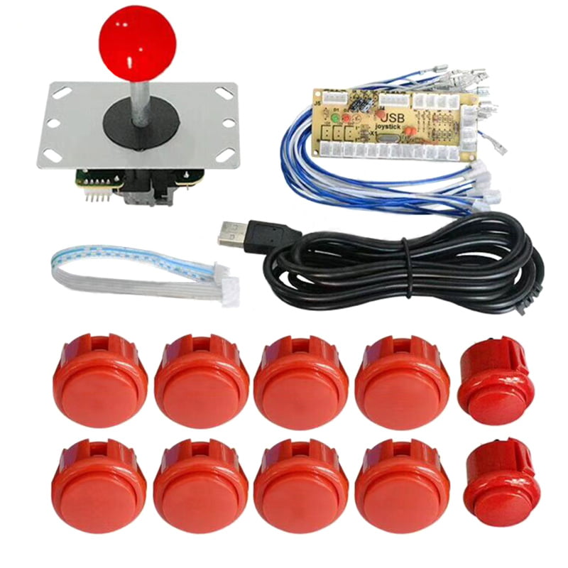 Zero Delay Arcade Game DIY Kit Including Joystick Button USB Encoder Board Supports All Systems Game Buttons DIY Kits