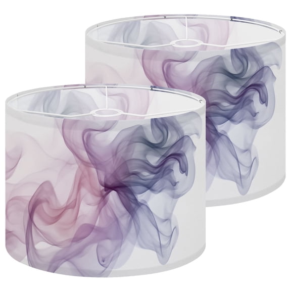 Lampshades 2 Pack Abstract Waves Purple Blue Gradient Flow Art 13"x13"x10" Light Shade for Table Lamps Floor Lamp Shades Lampshade Replacement Easy Assembly