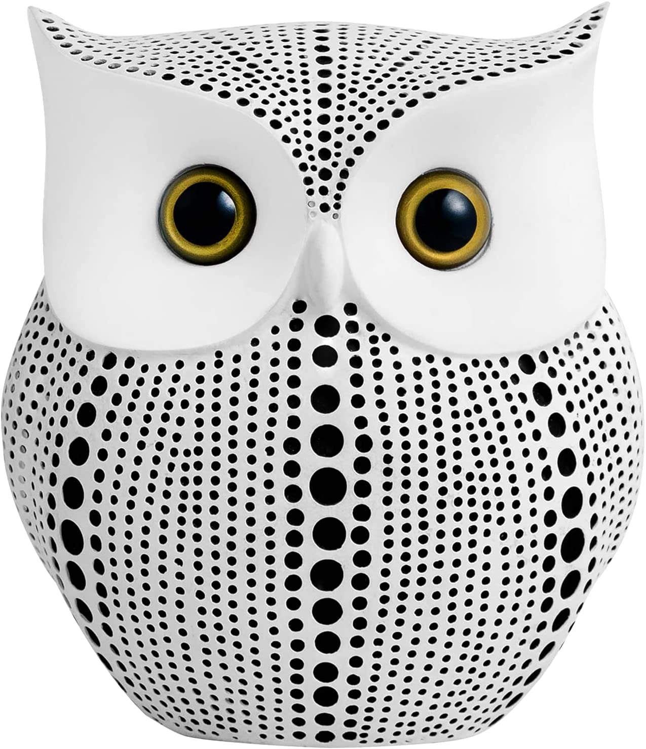 2 Pack Owl Statue for Home Decor Accents Living Room Office Bedroom Kitchen Laundry House Apartment Dorm Bar, Decoration for Shelf Table Decor, Gifts for Owls Lovers (White)