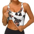 thumbnail image 3 of Rateoe Happy Dog Faces Collage Print Womens' Sports Bras Scoop Neck Sports Vest- Padded U Back Seamless High Impact Support-Large, 3 of 8