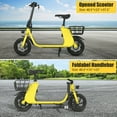 thumbnail image 3 of 450W 36V Folding Sports Electric Scooters Bike E-Scooter with Seat Ebike Biycle Moped for Adult Commuter, Yellow, 3 of 9