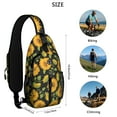 thumbnail image 3 of Sunflower with Inspirational Quote Sling Bag, Lightweight Durable Crossbody Backpack, Adjustable Strap, Multiple Compartments for Daily Commuting and Gym, 3 of 4