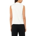 thumbnail image 3 of INSPIRE CHIC Women's Summer Silk Satin V Neck Sleeveless Ruched Tank Top L White, 3 of 6