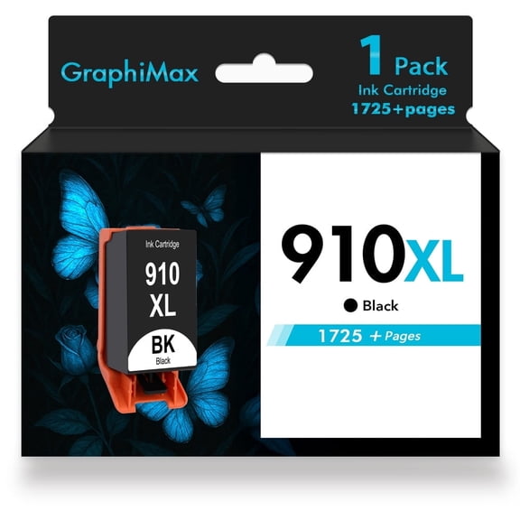 910XL Ink Cartridges Compatible for 910 910XL Combo Pack for OfficeJet Pro 8020 8025 8028 8035 8010 8022 8015 8018 Printer ( 1 x Black )