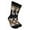 Black / White / Brown, variant on Unisex Maple Leaf Printed Warm Cotton Colorful Casual Athletic Crew Socks - Red / Black / White, Size 10-13, 1 Pair