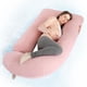 thumbnail image 1 of Almohada de Embarazo con Funda de Enfriamiento Almohada de Maternidad en Forma de J Almohada Lateral de Cuerpo Completo para Espalda, piernas y Vientre, cómoda Funda de enfriamiento, 1 of 9