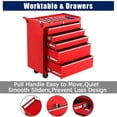 thumbnail image 3 of Rolling Tool Chest, 5 Drawers Tool Storage Cabinet with Wheels, Portable Tool Cabinet Organizer with Locking System & Drawer Liners,Universal Lockable Wheels, Tool Storage Cart for Garage, Workshop, 3 of 8