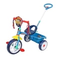 thumbnail image 1 of Triciclo Apache Minions Grande Deluxe con Barra de Empuje Azul, 1 of 4