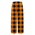 thumbnail image 4 of NOLDARES Pajamas for Women Plaid Pajama Pants Comfy Fleece Christmas Pajama Pants Trousers Cotton Pjs Bottom 2024(Z6-Orange,L), 4 of 5