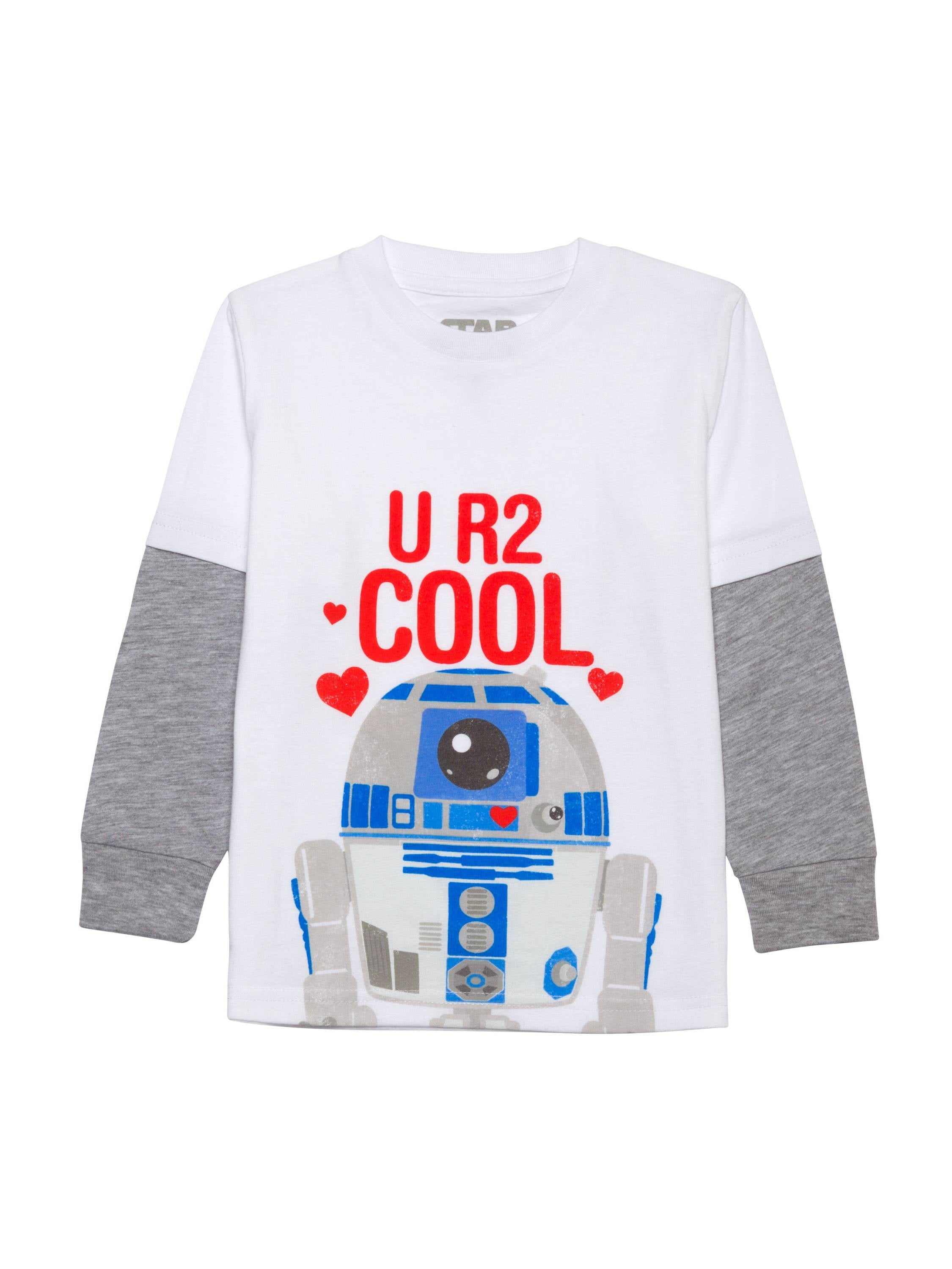 Star Wars Infant Toddler Boys U R2 Cool R2D2 Long Sleeve T-Shirt Tee Shirt 