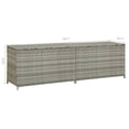 thumbnail image 5 of Outdoor Storage Cabinet, 79 Inch Light Gray Poly Rattan and Metal, 5 of 6
