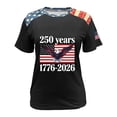 thumbnail image 4 of vigerkar 250th Anniversary USA Shirt Women American Flag T Shirt 4th of July Patriotic Tees America 250 Years Tops (Black, 5XL), 4 of 6
