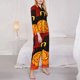 thumbnail image 3 of Balery Halloween Pumpkin Conjunto de Pijama con Estampado para Mujer, Conjunto de Dos Piezas con Manga Larga, Ropa de Dormir Suave con Bolsillos, Pijamas Cómodos-Large, 3 of 7