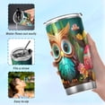thumbnail image 6 of SKYSONIC Painted Wooden Owl and Coloured Eggs 20 oz Stainless Steel Insulated Mug, Double Vacuum Insulated Travel Mug with Lid and Straw, 6 of 7