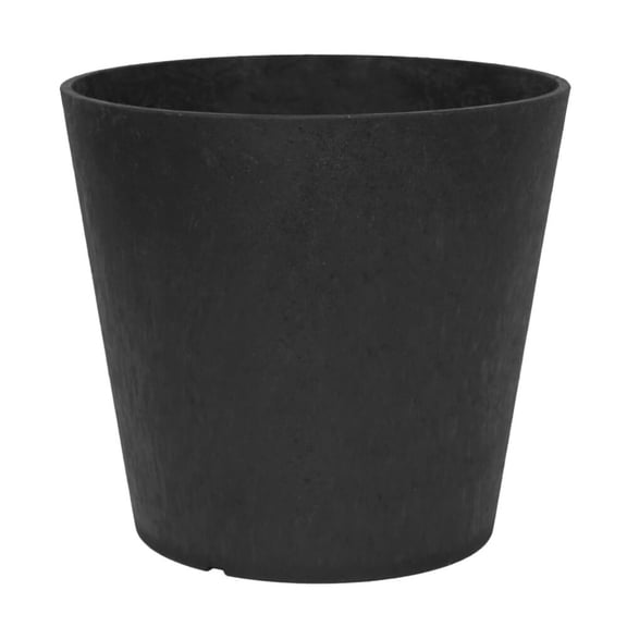 Tierra Verde 15" W x 15" H Octavia Modern Tapered Self-Watering Planter - Black, Indoor/Outdoor