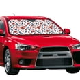 thumbnail image 2 of Kdxio Red Blue Leaves Print Front Windshield Sun Shade,Folding Auto Sunshade for Car Truck SUV-, 2 of 7