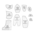 thumbnail image 2 of Ensemble de Règles Memory Bear, 10 Pcs Motifs de Couture Memory Bear, Ensemble de Règles en Acrylique pour Fabrication de Poupées Mignonnes, 2 of 7