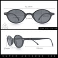 thumbnail image 3 of Hipster Snug Oval Round Thin Plastic Horn Rim Hustler Sunglasses Tortoise - Brown, 3 of 8