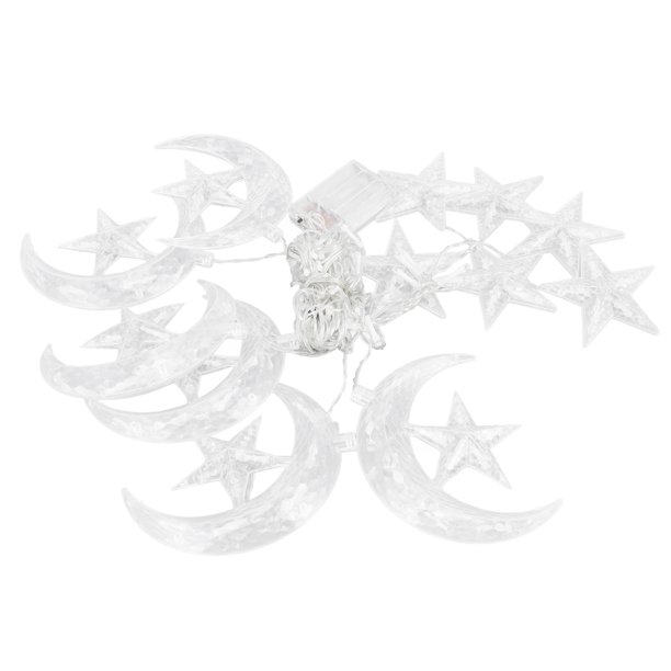 Cadena De Luces Decorativas, Cadena De Luces De Estrella Y Luna, Mano De Obra Exquisita, Resistente Y Duradero Para Ramadán Para Fiesta