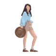 thumbnail image 2 of Modelo de niña con sombrero a escala 1/64, modelo de diminuta, accesorio fotográfico realista con cabello largo para maquetas de estaciones de, 2 of 10