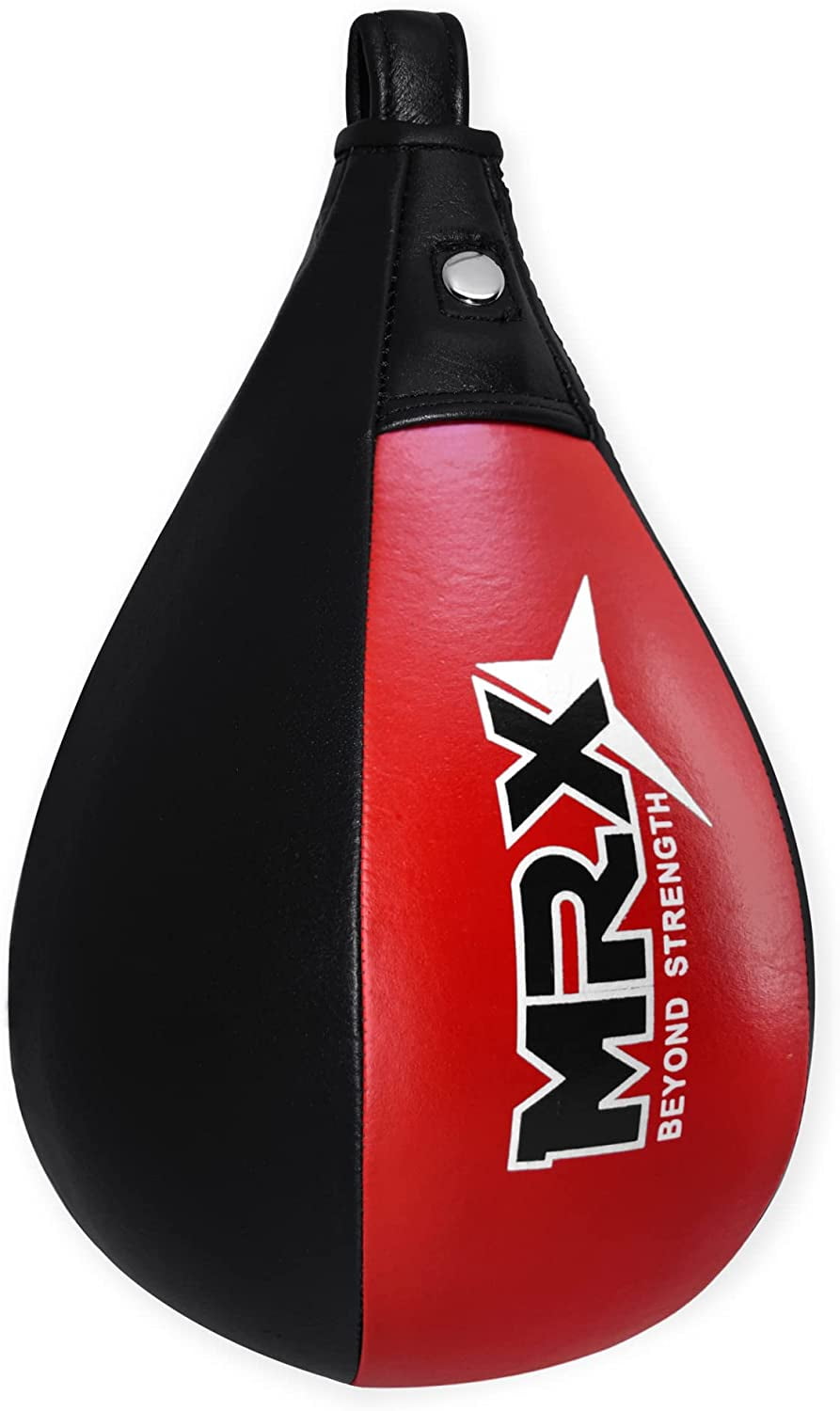 MRX Speed Punching Bags Genuine Leather MMA Training Speed Bag Muay Thai SpeedKills Punching, Dodge Striking Bag for Workout Pro Boxing Bag for Home Gym Kids, Men, Women Black Red