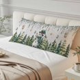 thumbnail image 4 of Green Snowman Christmas Long Body Pillow Cover 20x60 Inch, Xmas Snowflake Eucalyptus Leaves Decorative Pillowcase with Zipper, Microfiber Pillow Protector, Soft Breathable Long Pillowcases for Women, 4 of 9