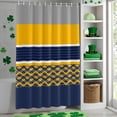 thumbnail image 4 of Shower Curtain, Blue Yellow Gray Line Waterproof Shower Curtain Set with Hooks for Bathroom Showers,Stalls and Bathtubs,72x72In Abstract Geometric Stripe, 4 of 9