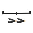 thumbnail image 3 of Fishing Rod Holder, Aluminum Alloy Black Non Slip Elasticity Fishing Rod Holder Bracket  For Oceans For Lakes For Rivers 2 Heads 30cm Bracket 2 X Bracket Head, 3 of 8