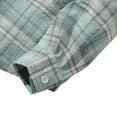 thumbnail image 5 of FDGIU Men's 2025 Plaid Flannel Shirt - Long Sleeve Button Down, Classic Pocket Casual Fall Top, 5 of 7
