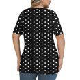thumbnail image 4 of Plus Size Tops Sevevn Women's Fashion Summer Printed Plus Size Short Sleeve V-Neck Blouses Women's T-Shirts, 4 of 6