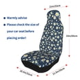 thumbnail image 4 of Zufioo Daisy Floral B Full Set Car Seat Covers with Soft Padding 2PCS Universal Auto Front Seats Protector Fits Cars, SUVs, Sedans, and Trucks, 4 of 7