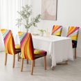 thumbnail image 4 of Red Chair Covers for Dining Room Set of 6 Modern Abstract Art Blue Chair Cover for Hotel Removable Stretchable Washable Dining Chair Slipcovers for Banquet Birthday Party Family Gathering, 4 of 6