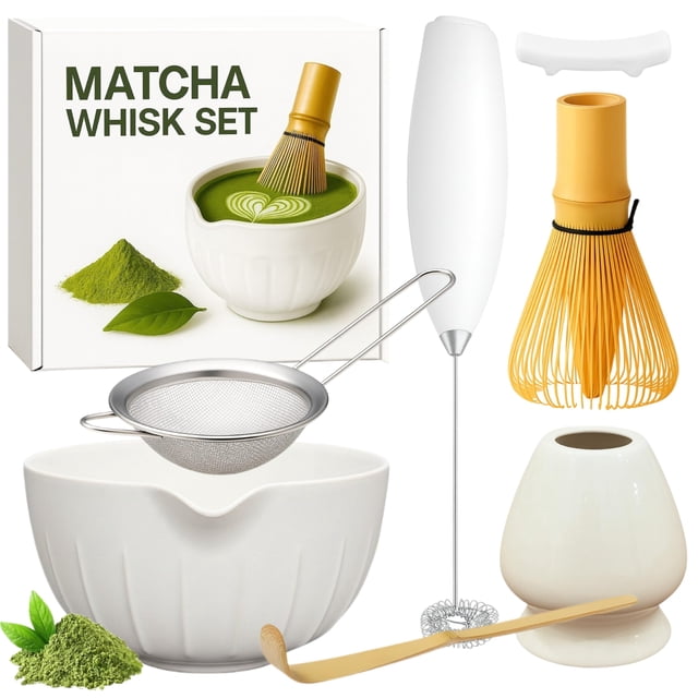Set de batidor para matcha Matchiva, kit eléctrico de 7 piezas