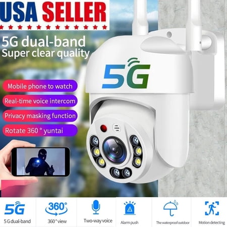 5G 1080P HD WIFI Wireless IP Camera Outdoor CCTV PTZ Smart Home Security IR Cam