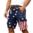 thumbnail image 7 of DIOAZUD Men's Patriotic Cargo Shorts American Flag Print Multi Pockets Lightweight Casual Outdoor Wear, 7 of 7