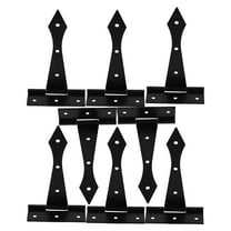Homoyoyo 8Pcs Heavy Duty Iron Door Hinges Black Smooth Surface for Furniture