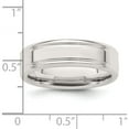 thumbnail image 5 of Sterling Silver Ss 6mm Polished Fancy Band Size 7 Made In United States qwb119-7, 5 of 5