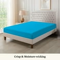 thumbnail image 2 of 1000 Thread Count 3 Piece (1- Fitted Sheet + 2- Pillow cover) Quality 15 Inch Deep Pocket 100% Egyptian Cotton Color Turquise Blue Solid Size King, 2 of 6