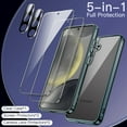 thumbnail image 3 of JETech 5 in 1 Case for Samsung Galaxy S24+ / S24 Plus 5G with 2-Pack Each Tempered Glass Screen Protector and Camera Lens Protector, Non-Yellowing Shockproof Bumper Phone Cover (Dark Blue), 3 of 7