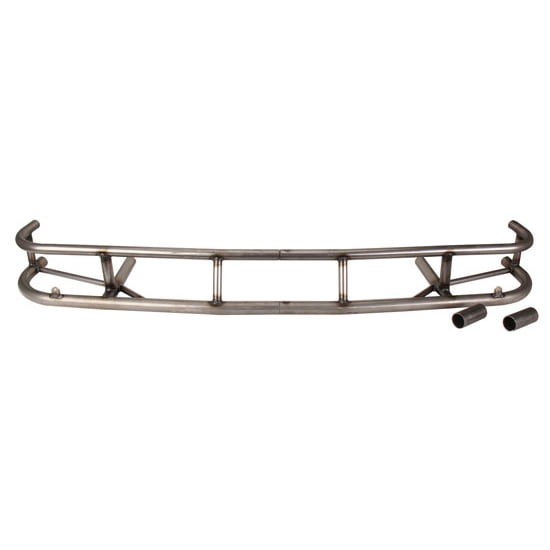 2-Piece Front Bumper for 1981-88 Monte Carlo, Circle Track Racing, High-Impact Steel, 1-1/2" Tube Diameter, Weldable or Bolt-Together Design, All-Steel Construction, Natural Finish