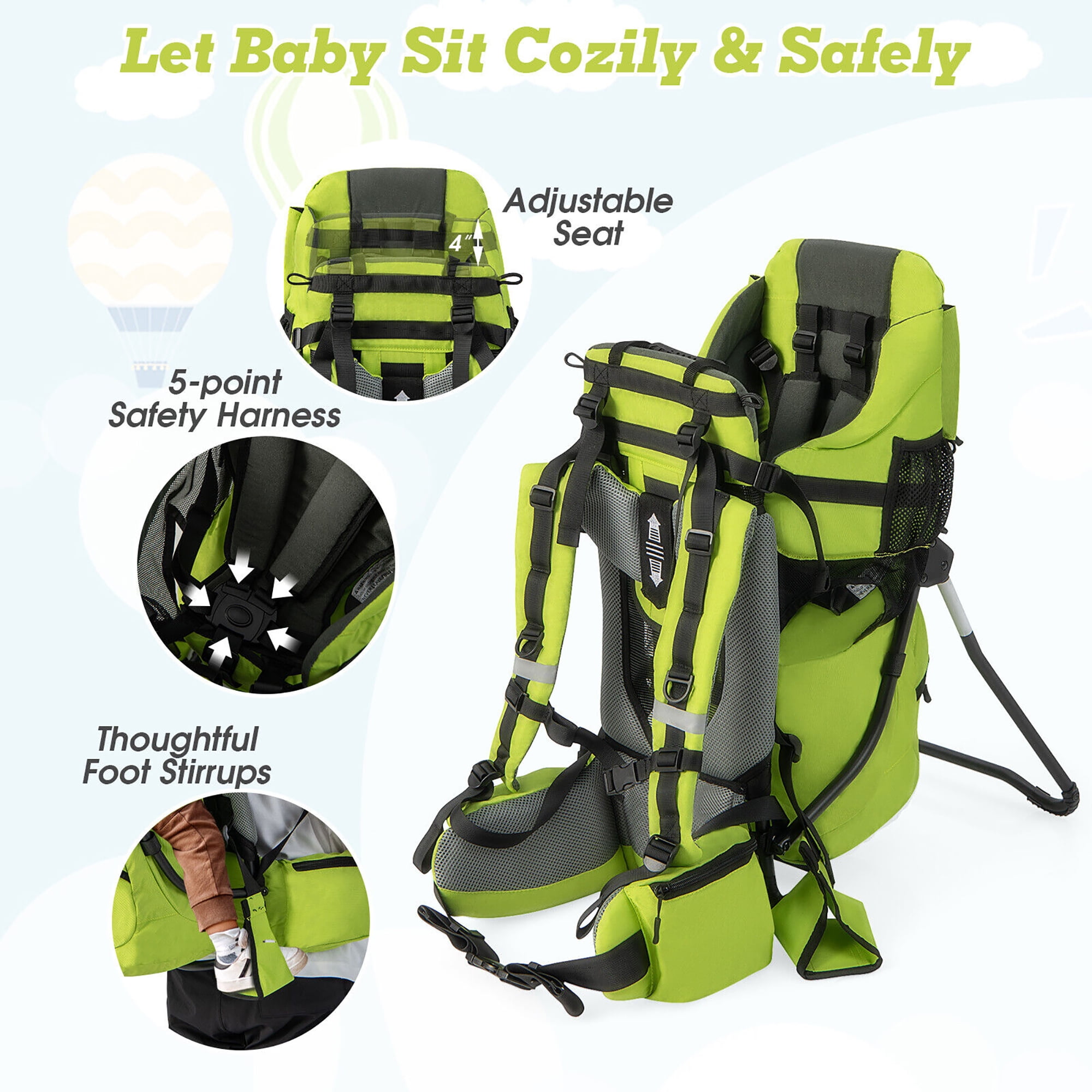 Hiking top stroller backpack